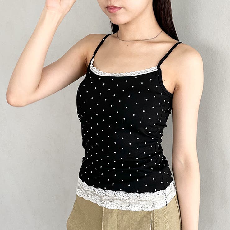 カップ付きドット柄キャミソール | Outfitter lab | 詳細画像12 