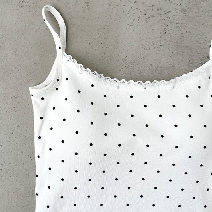 カップ付きドット柄キャミソール | Outfitter lab | 詳細画像18 