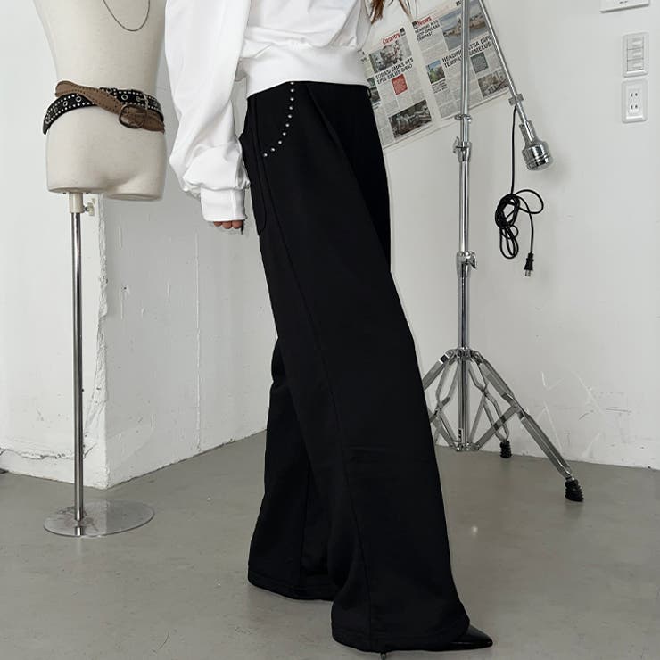 サイドスタッズスウェットワイドパンツ | Outfitter lab | 詳細画像6 