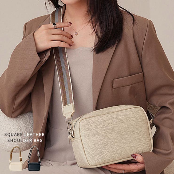 ST. AGNI ソフトレザーショルダーバッグ　アイボリー ST. AGNI ソフトレザーショルダーバッグ アイボリー