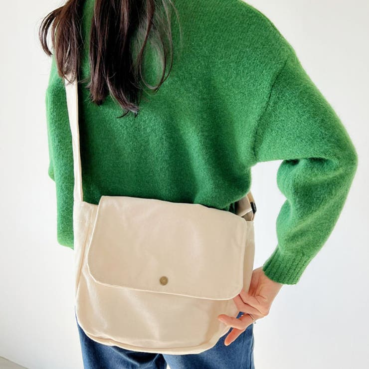オリーブグリーン キャンバス ショルダーバッグ PORTER ポーター キャンバス ロゴ ワンポイント ストラップ