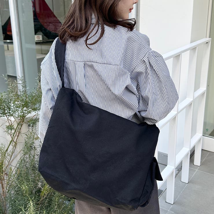 スマホポケット付き ビッグキャンバスショルダーバッグ | Outfitter lab | 詳細画像11 