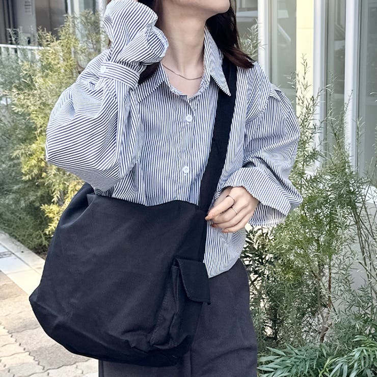 スマホポケット付き ビッグキャンバスショルダーバッグ | Outfitter lab | 詳細画像13 