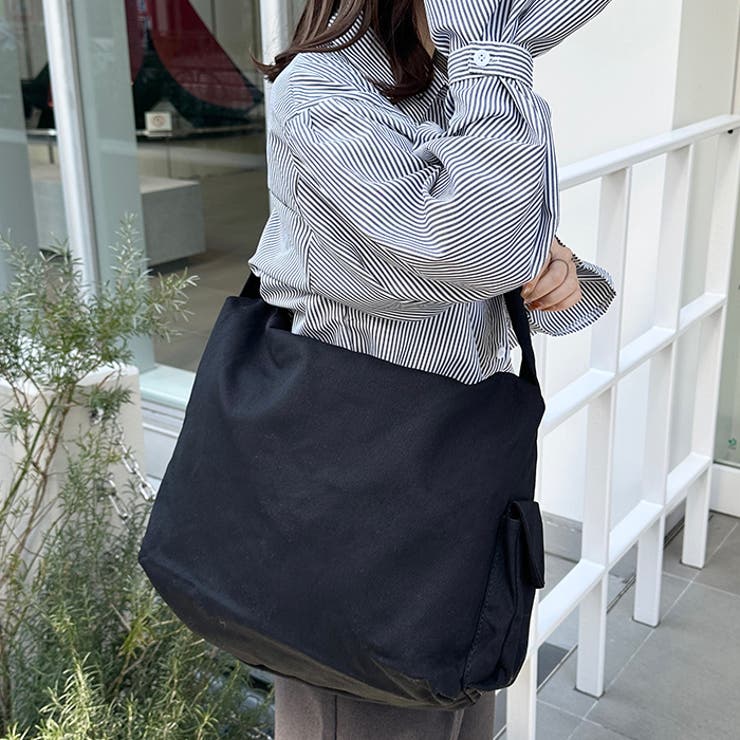 スマホポケット付き ビッグキャンバスショルダーバッグ | Outfitter lab | 詳細画像15 