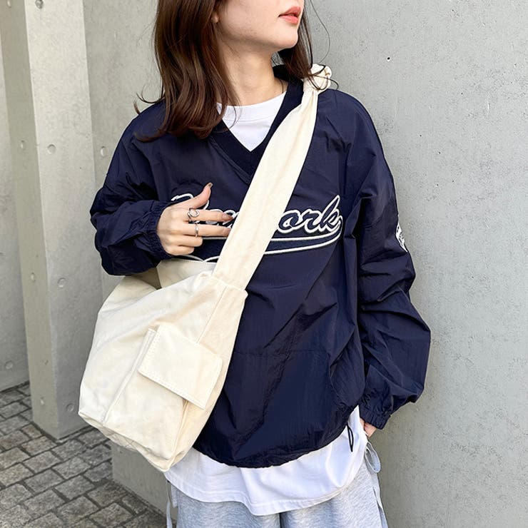 スマホポケット付き ビッグキャンバスショルダーバッグ | Outfitter lab | 詳細画像6 