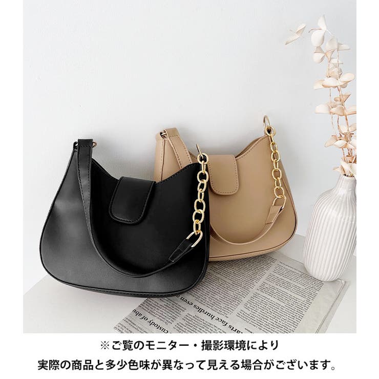 チェーンポイントPUショルダーバッグ[品番：OUTW0000010