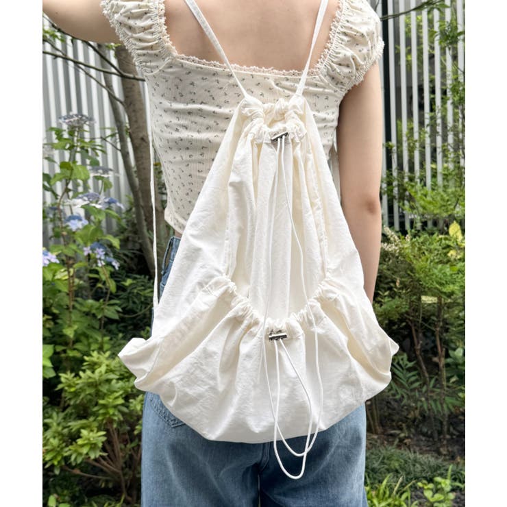 ホワイト | ドローコードナイロンナップザック/リュック | Outfitter lab