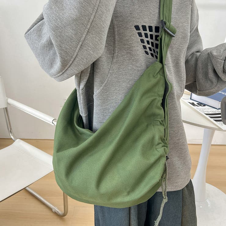 ドローコードギャザーキャンバスショルダーバッグ | Outfitter lab | 詳細画像18 