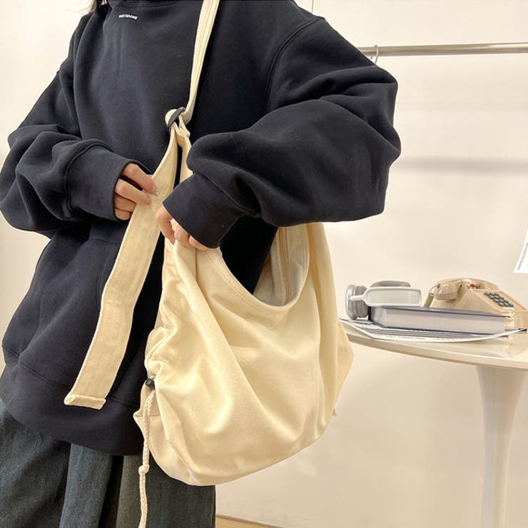 ドローコードギャザーキャンバスショルダーバッグ | Outfitter lab | 詳細画像6 