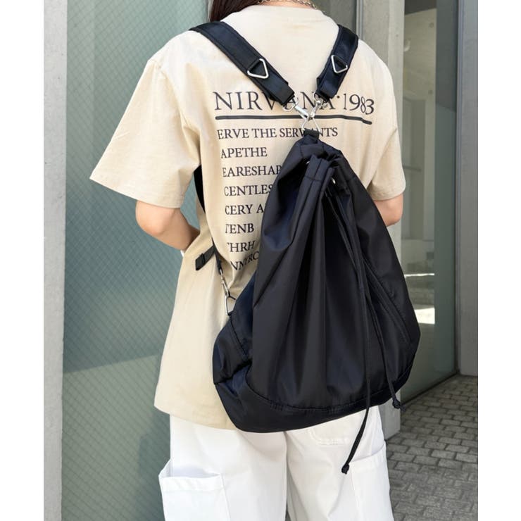 2WAYユニセックス 巾着ボディバッグ | Outfitter lab | 詳細画像2 