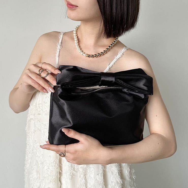 リボンモチーフ スクエアハンドバッグ | Outfitter lab | 詳細画像19 