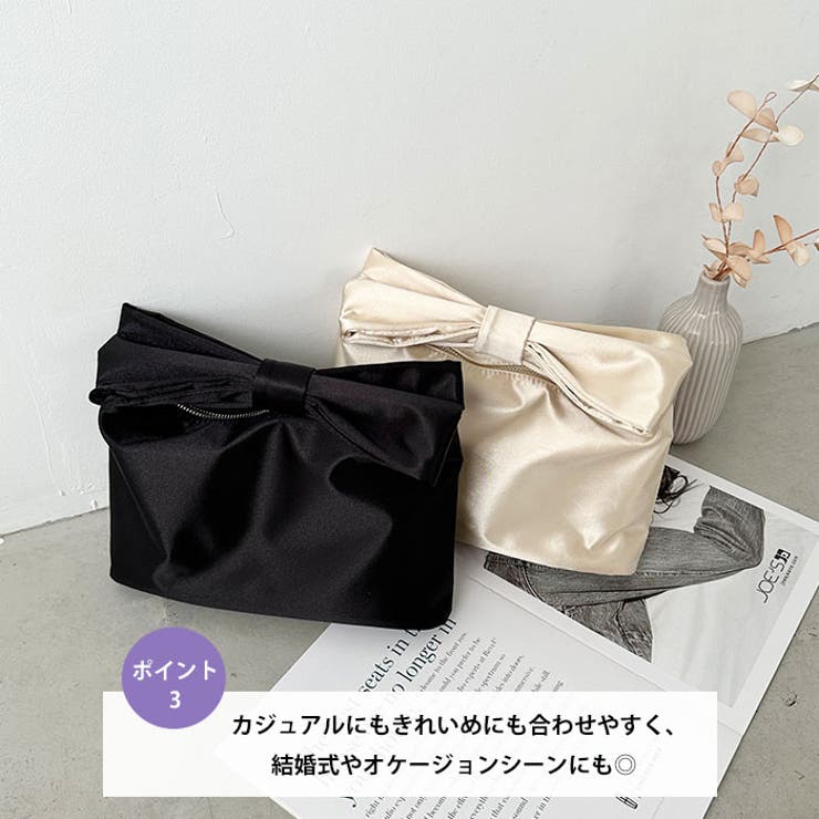 リボンモチーフ スクエアハンドバッグ | Outfitter lab | 詳細画像4 