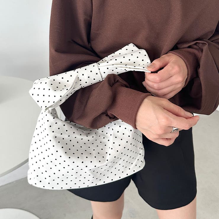 リボンモチーフ スクエアハンドバッグ | Outfitter lab | 詳細画像5 