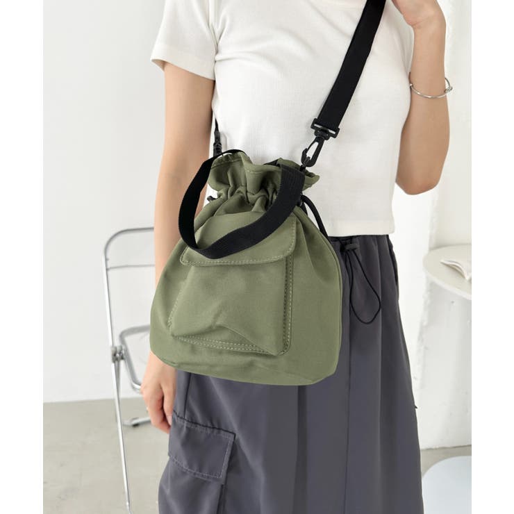 バケツ型ナイロンショルダーバッグ[品番：OUTW0000020