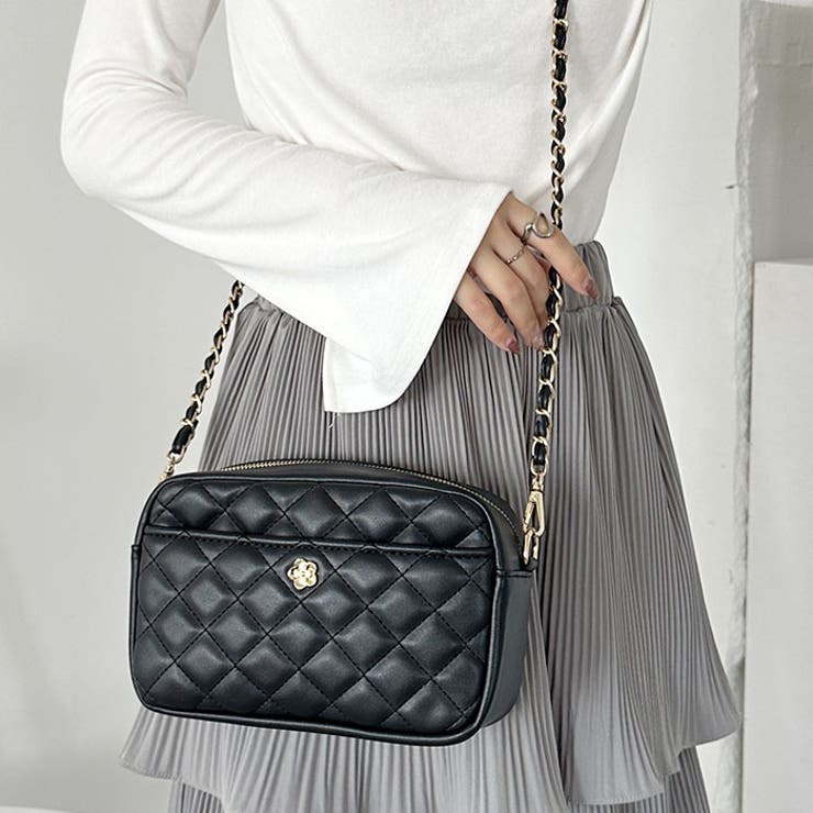 フラワーモチーフ キルティング チェーンショルダーバッグ | Outfitter lab | 詳細画像11 