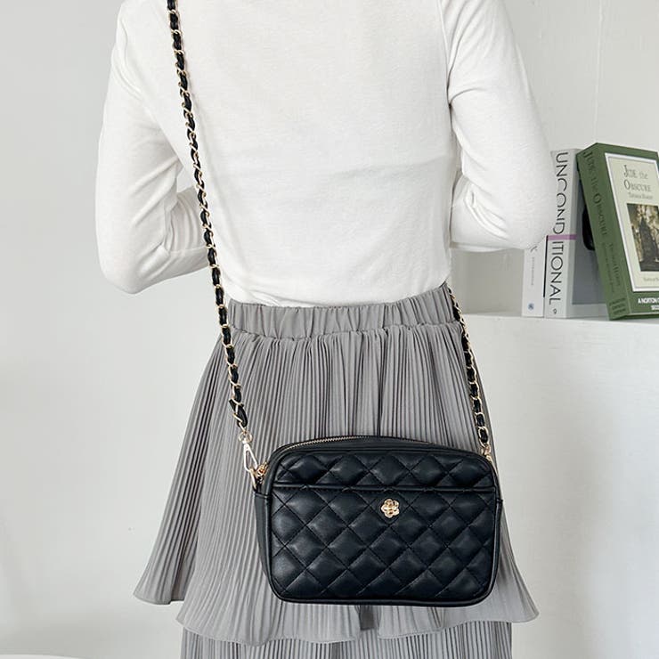 フラワーモチーフ キルティング チェーンショルダーバッグ | Outfitter lab | 詳細画像14 