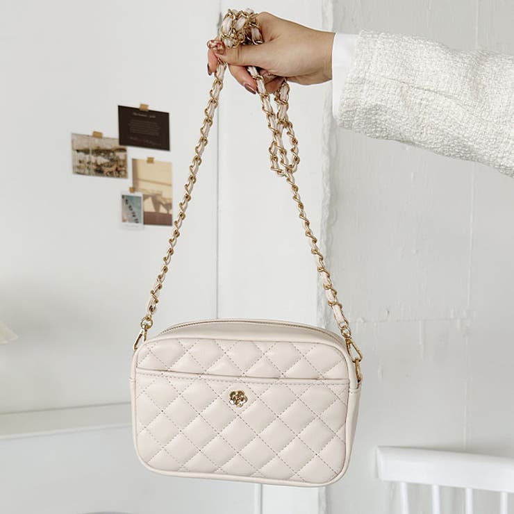 フラワーモチーフ キルティング チェーンショルダーバッグ | Outfitter lab | 詳細画像21 