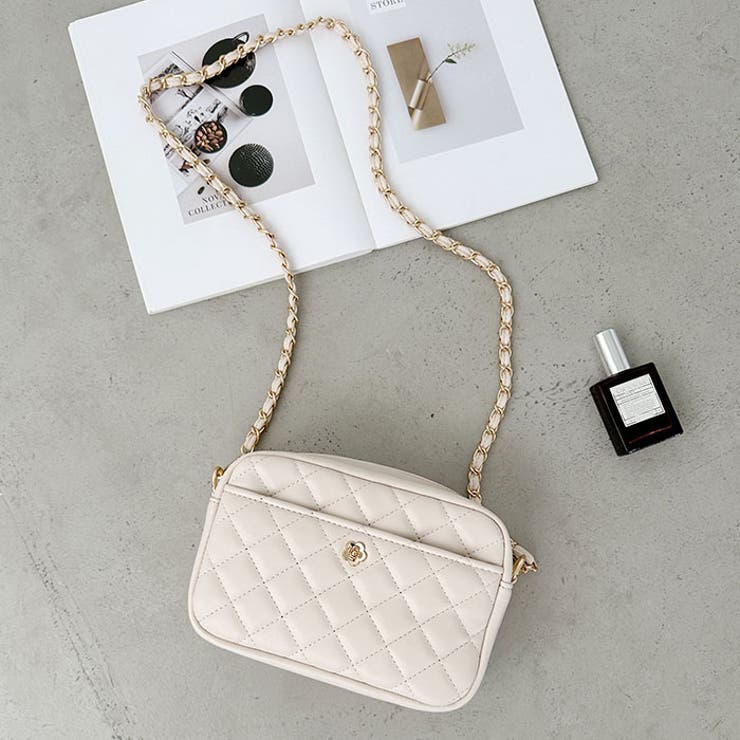 フラワーモチーフ キルティング チェーンショルダーバッグ | Outfitter lab | 詳細画像22 