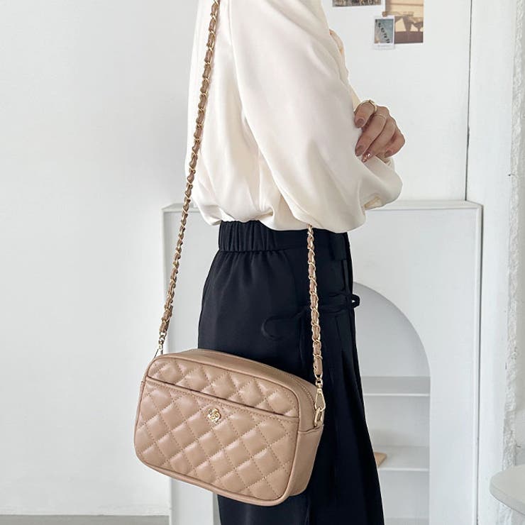 フラワーモチーフ キルティング チェーンショルダーバッグ | Outfitter lab | 詳細画像8 