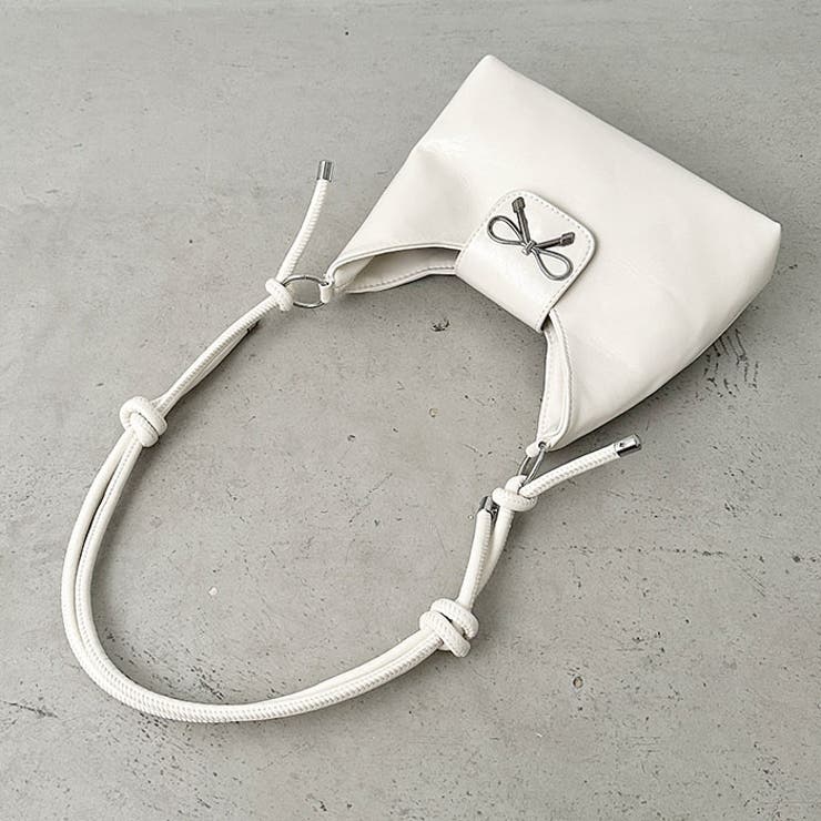 リボンモチーフワンハンドルPUホーボーバッグ | Outfitter lab | 詳細画像43 