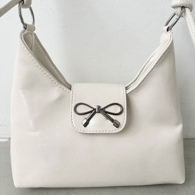 リボンモチーフワンハンドルPUホーボーバッグ | Outfitter lab | 詳細画像44 