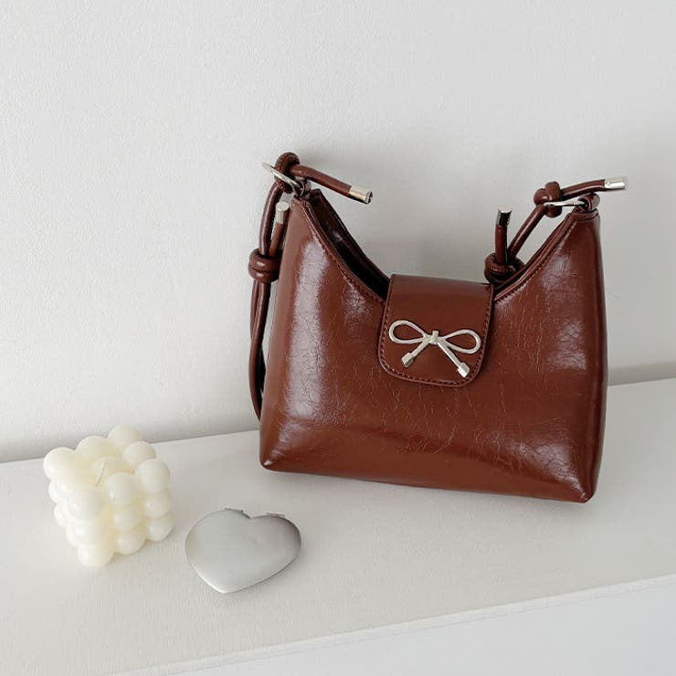 リボンモチーフワンハンドルPUホーボーバッグ | Outfitter lab | 詳細画像41 