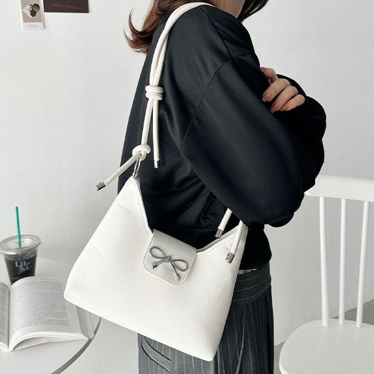 リボンモチーフワンハンドルPUホーボーバッグ | Outfitter lab | 詳細画像7 