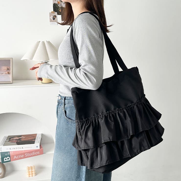 【A4サイズ対応】フリルトートバッグ | Outfitter lab | 詳細画像5 