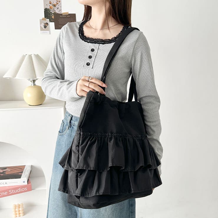 【A4サイズ対応】フリルトートバッグ | Outfitter lab | 詳細画像7 