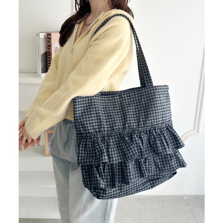 グレー系その他 | 【A4サイズ対応】フリルトートバッグ | Outfitter lab
