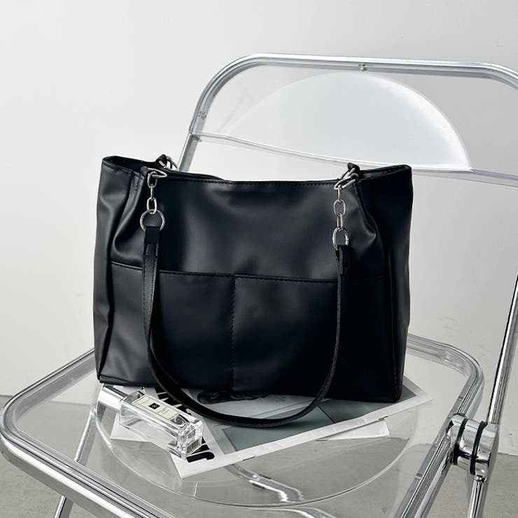 【A4サイズ対応】ダブルポケットPUトートバッグ | Outfitter lab | 詳細画像10 