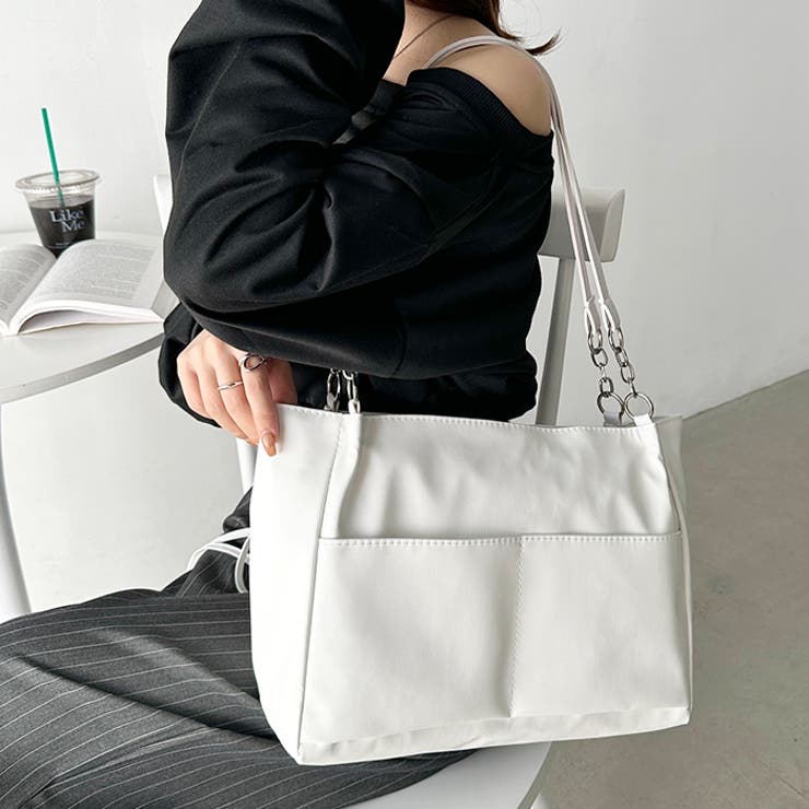 【A4サイズ対応】ダブルポケットPUトートバッグ | Outfitter lab | 詳細画像12 