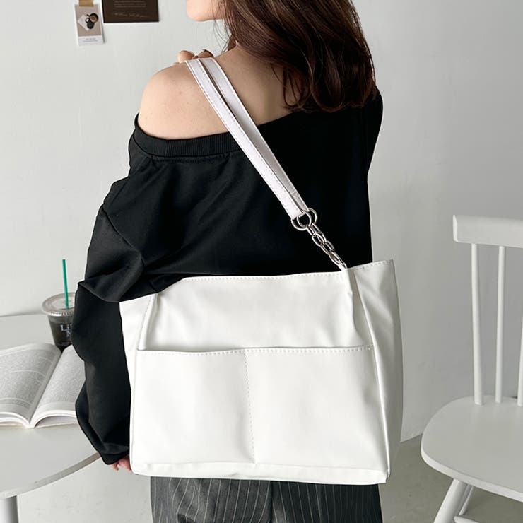 【A4サイズ対応】ダブルポケットPUトートバッグ | Outfitter lab | 詳細画像13 