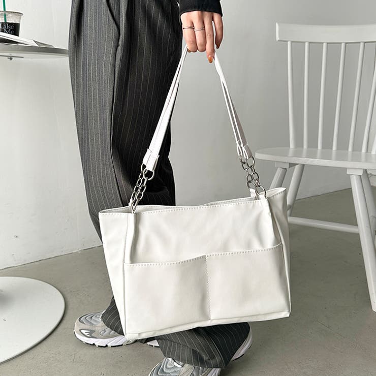 【A4サイズ対応】ダブルポケットPUトートバッグ | Outfitter lab | 詳細画像16 