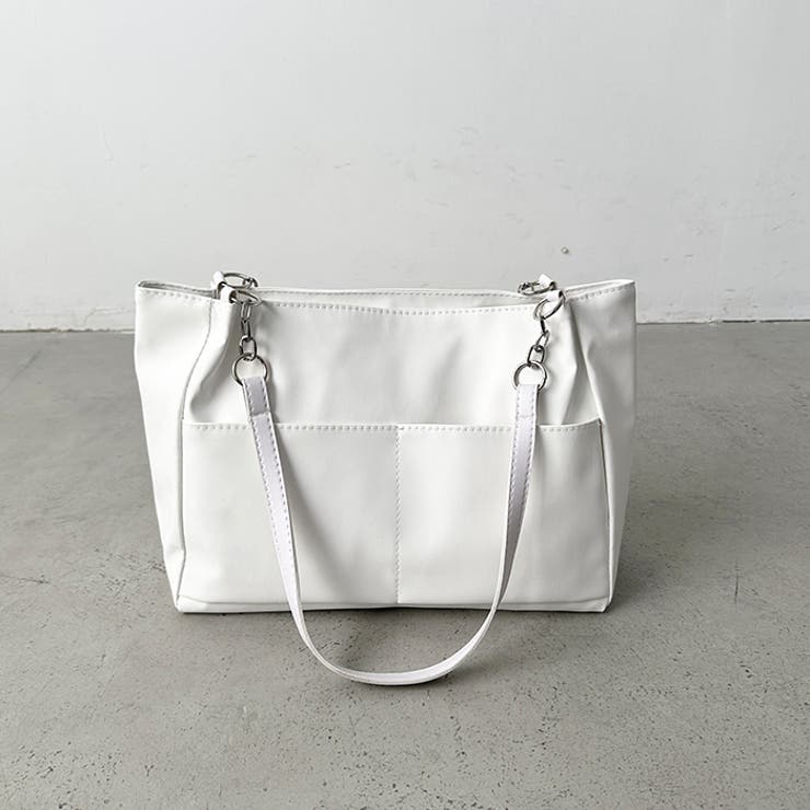 【A4サイズ対応】ダブルポケットPUトートバッグ | Outfitter lab | 詳細画像21 