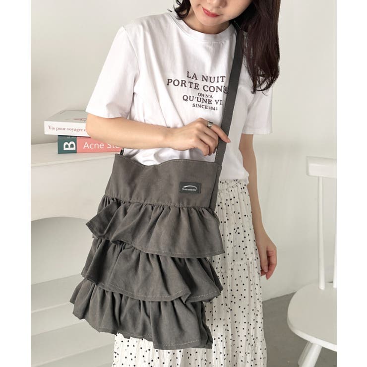 グレー | フリルスエードトートバッグ | Outfitter lab