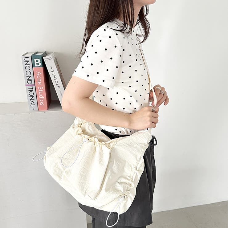 【A4サイズ対応】ポケット付きドロストショルダーバッグ | Outfitter lab | 詳細画像11 