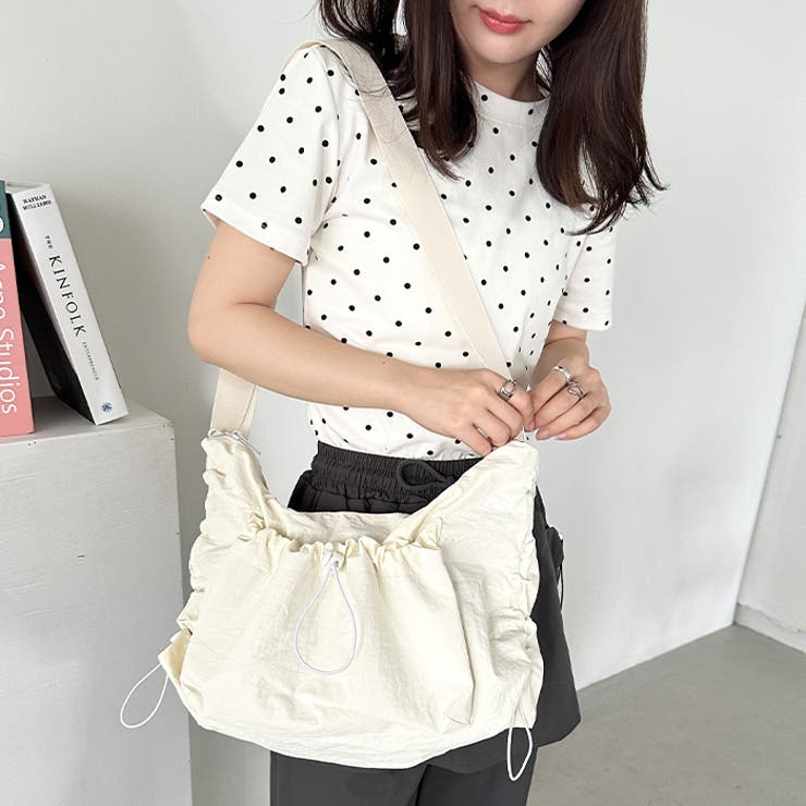 【A4サイズ対応】ポケット付きドロストショルダーバッグ | Outfitter lab | 詳細画像12 