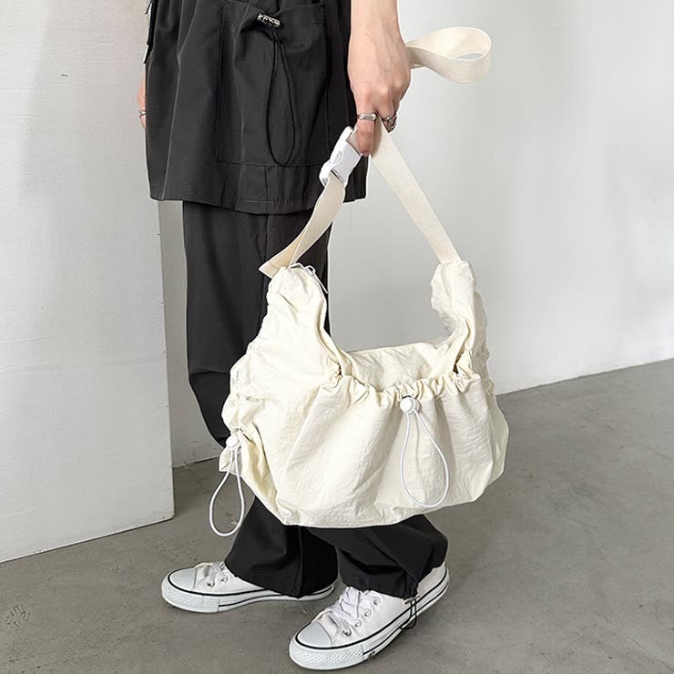 【A4サイズ対応】ポケット付きドロストショルダーバッグ | Outfitter lab | 詳細画像15 