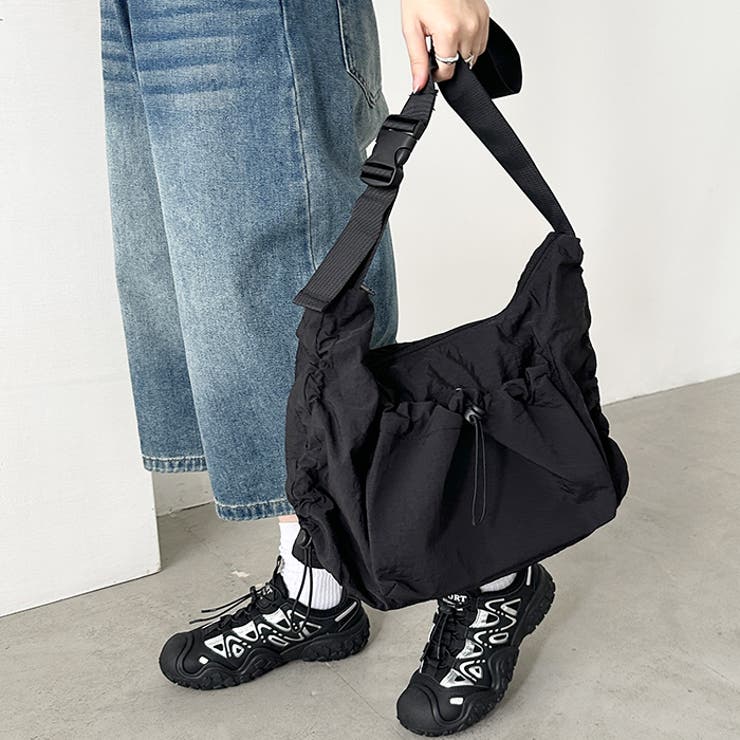 【A4サイズ対応】ポケット付きドロストショルダーバッグ | Outfitter lab | 詳細画像9 