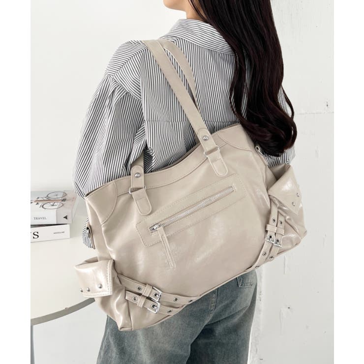 ベージュ | 【A4サイズ対応】ヴィンテージライクボストンバッグ | Outfitter lab