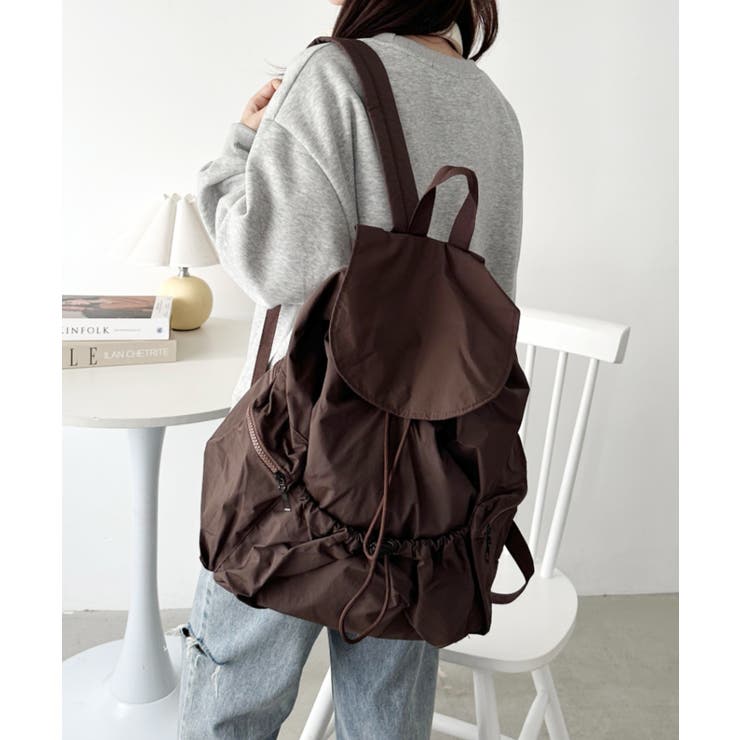 ブラウン | 【大容量】ドロストナイロンバックパック/リュック | Outfitter lab