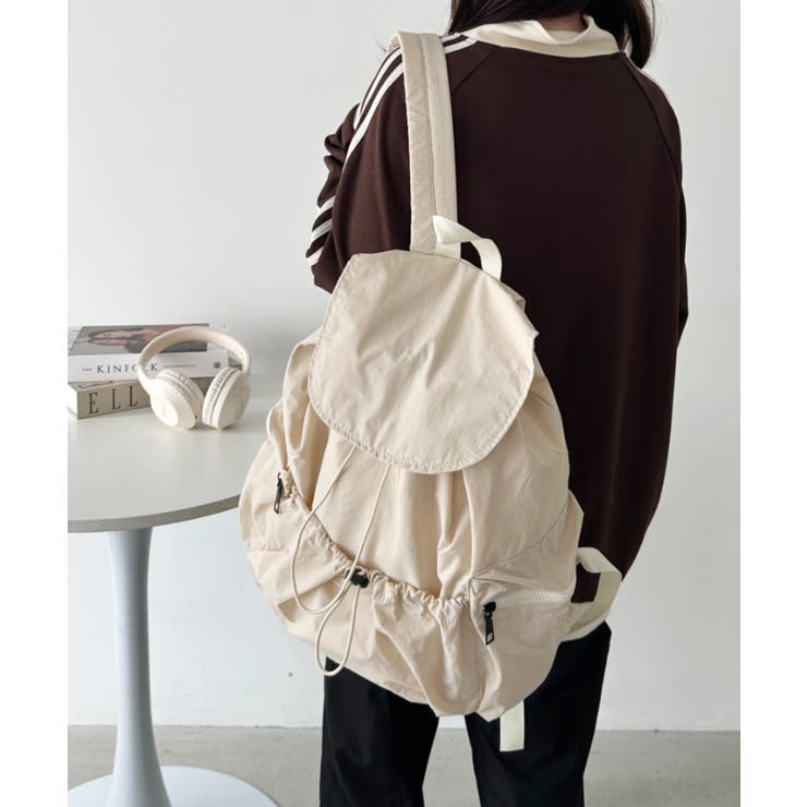 アイボリー | 【大容量】ドロストナイロンバックパック/リュック | Outfitter lab