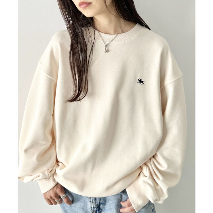 アイボリー | POLO CHAMPS クルーネックスウェット | Outfitter lab