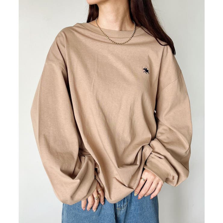 ベージュ | POLO CHAMPS / 袖ボリュームロンT | Outfitter lab
