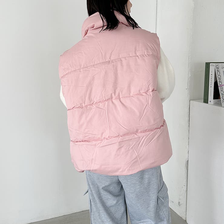 スタンドカラーフェイクダウンオーバーサイズベスト | Outfitter lab | 詳細画像16 