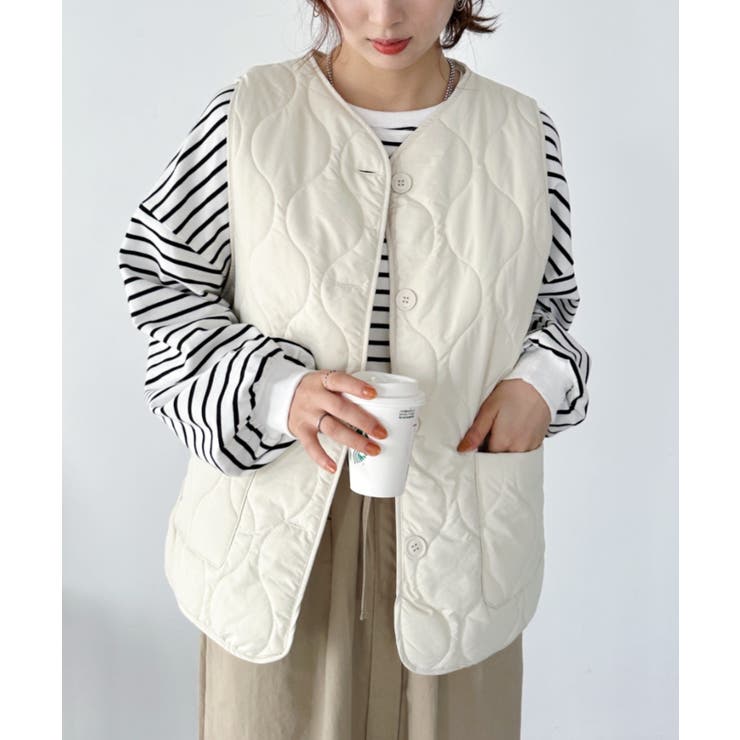 アイボリー | キルティングベスト | Outfitter lab