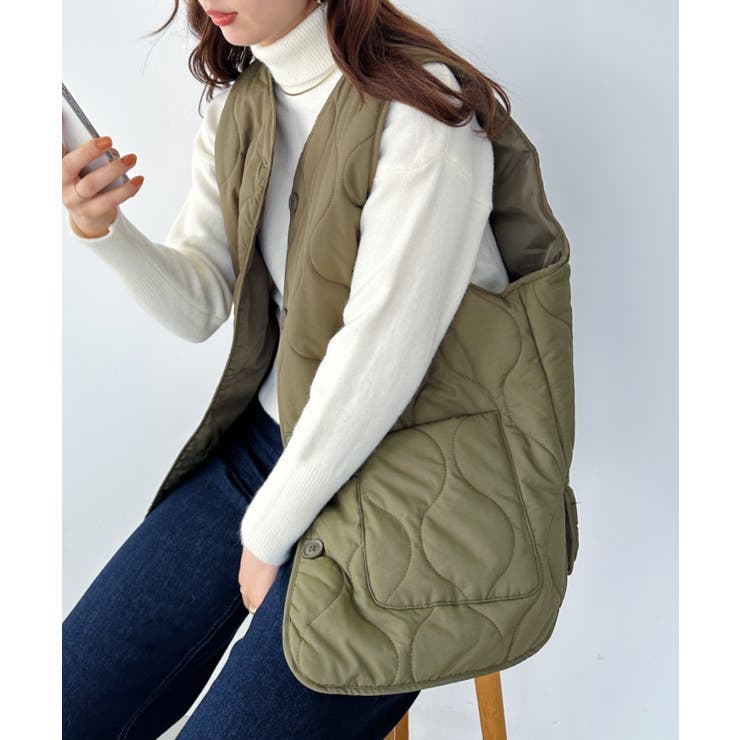 カーキ | キルティングベスト | Outfitter lab