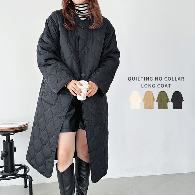 キルティングノーカラーコート[品番：OUTW0000892]｜Outfitter lab