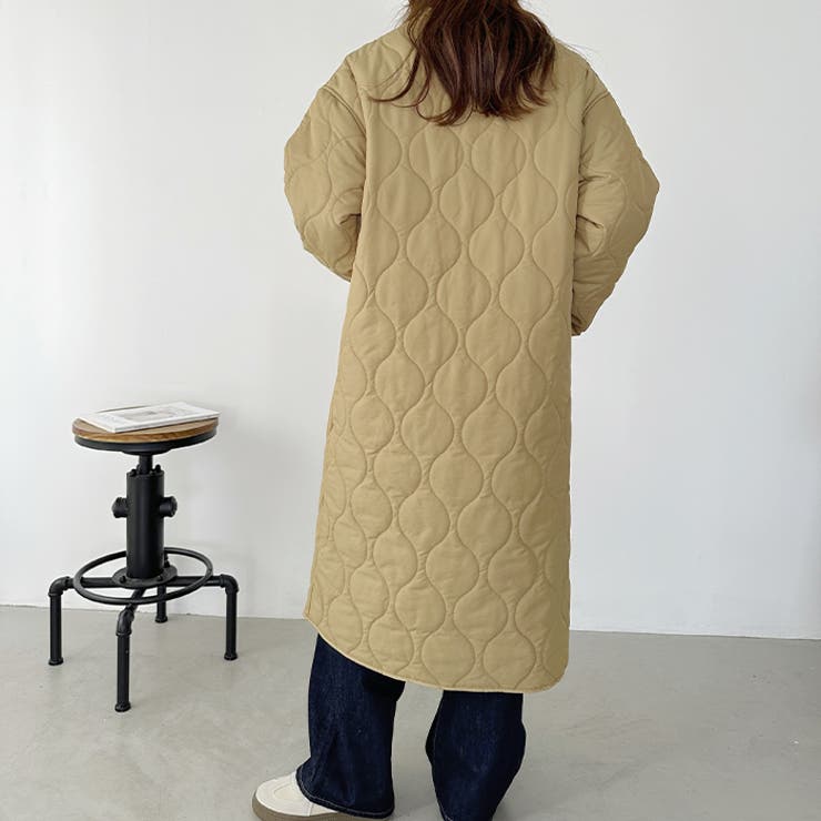 キルティングノーカラーコート | Outfitter lab | 詳細画像18 